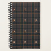 Flugzeug-Tartan-Karo in Braun Planer (Vorderseite)