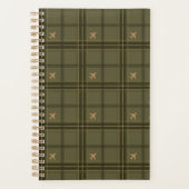 Flugzeug-Tartan-Karo in Olivgrün Planer (Vorderseite)