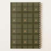 Flugzeug-Tartan-Karo in Olivgrün Planer (Rückseite)