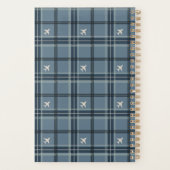 Flugzeug-Tartan-Karomuster in Kolonialblau Planer (Rückseite)