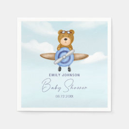 Flugzeug-Teddy-Bär Serviette