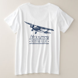 Flugzeug Thema niedliches Design Große Größe T-Shirt