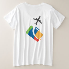 Flugzeug Thema niedliches Design Große Größe T-Shirt