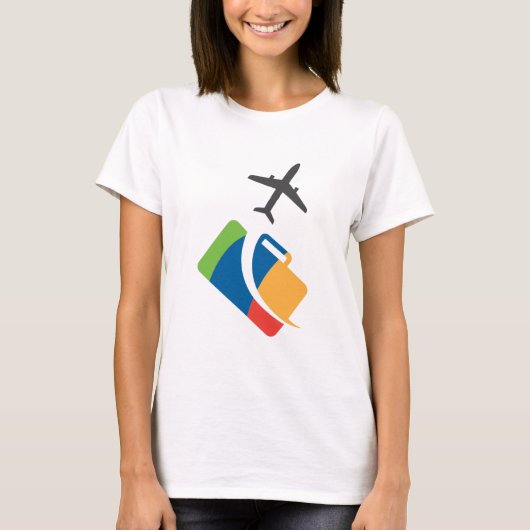 Flugzeug Thema niedliches Design T-Shirt (Vorderseite)