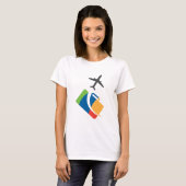 Flugzeug Thema niedliches Design T-Shirt (Vorne ganz)
