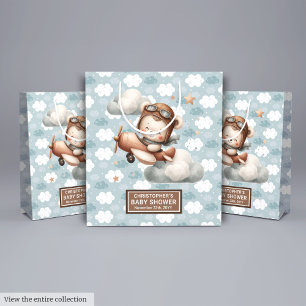 Flugzeug Theme Baby Dusche Gefälligkeitstasche für Mittlere Geschenktüte