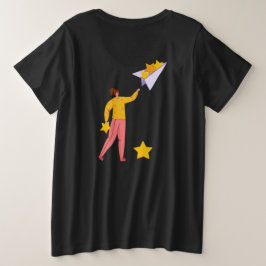 Flugzeug Theme Design Große Größe T-Shirt