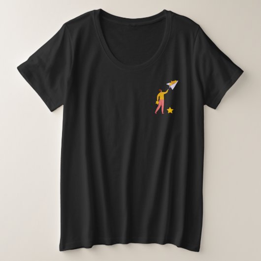 Flugzeug Theme Design Große Größe T-Shirt (Design vorne)