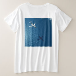Flugzeug Theme Design Große Größe T-Shirt