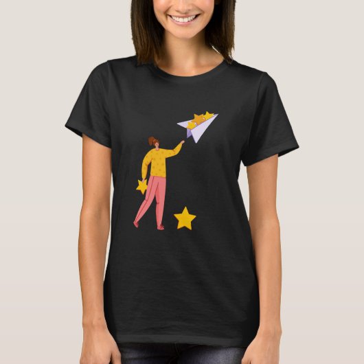 Flugzeug Theme Design T-Shirt (Vorderseite)