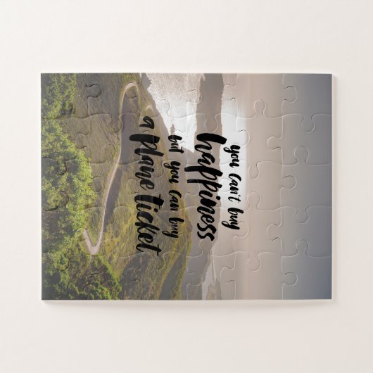 Flugzeug Ticket Happy Puzzle (Horizontal)