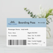 Flugzeug Ticket Pregnancy Ankündigung zur Familie (Stehend Vorderseite)