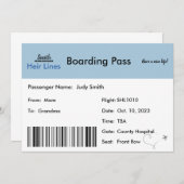 Flugzeug Ticket Pregnancy Ankündigung zur Familie (Vorne/Hinten)