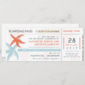 Flugzeug Tickets Boarding Pass Save the Date Desig (Vorne/Hinten)
