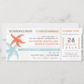 Flugzeug Tickets Boarding Pass Save the Date Desig (Vorderseite)