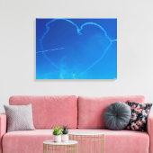 Flugzeug-Trails in Herzform mit Leinwand (Insitu (Wohnzimmer))
