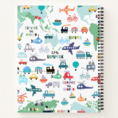 Flugzeug Trains Boats Cars Word Karte Notizblock (Rückseite)