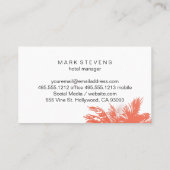 Flugzeug | Tropische Palmen Visitenkarte (Rückseite)