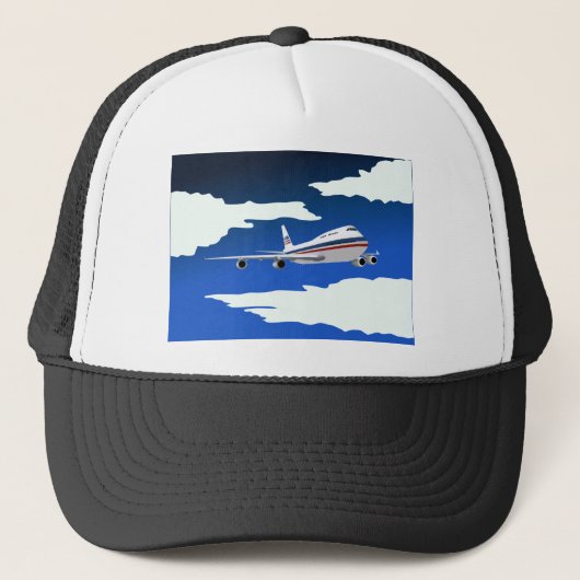 Flugzeug Truckerkappe (Vorderseite)