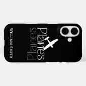 Flugzeug Typografie & Cessna Flugzeug, Minimalisti Case-Mate iPhone Hülle (Rückseite (Horizontal))