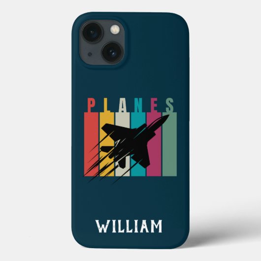Flugzeug, Typografie, Luftfahrt, Minimalistisch, P Case-Mate iPhone Hülle (Rückseite)