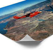 Flugzeug über Hoover-Damm Vintag Poster (Ecke)