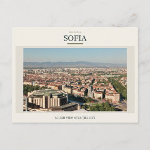 Flugzeug über Sofia und Vitosha Postkarte