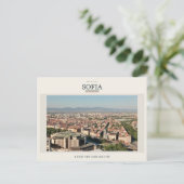 Flugzeug über Sofia und Vitosha Postkarte (Stehend Vorderseite)