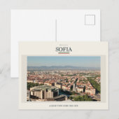 Flugzeug über Sofia und Vitosha Postkarte (Vorne/Hinten)