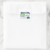 Flugzeug- und Automobilaufkleber Quadratischer Aufkleber (Tasche)