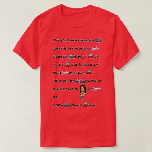 Flugzeug und Autos T-Shirt (Design vorne)