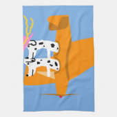 Flugzeug und Dalmatiner Handtuch (Vertikal)