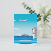 Flugzeug und Schiff 2 Postkarte (Stehend Vorderseite)