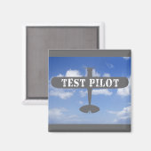 Flugzeug- und Testpilot Magnet (Vorderseite/Rückseite)