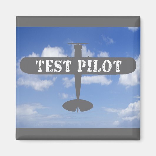 Flugzeug- und Testpilot Magnet (Vorne)
