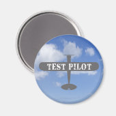 Flugzeug- und Testpilot Magnet (Vorderseite/Rückseite)