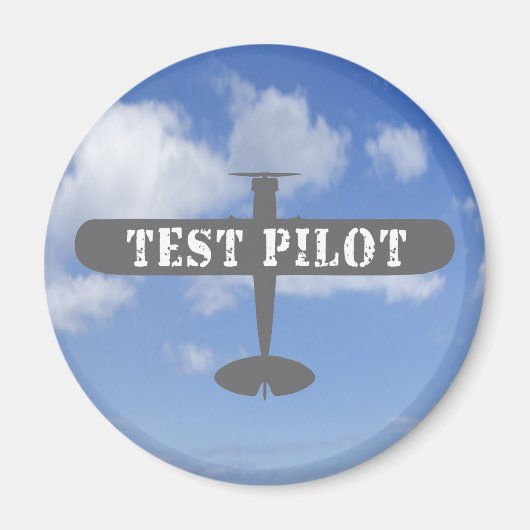 Flugzeug- und Testpilot Magnet (Vorne)