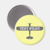 Flugzeug- und Testpilot Magnet (Vorderseite/Rückseite)