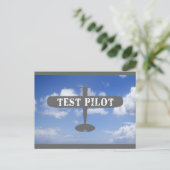 Flugzeug- und Testpilot Postkarte (Stehend Vorderseite)