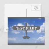 Flugzeug- und Testpilot Postkarte (Vorne/Hinten)