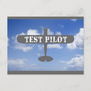 Flugzeug- und Testpilot Postkarte