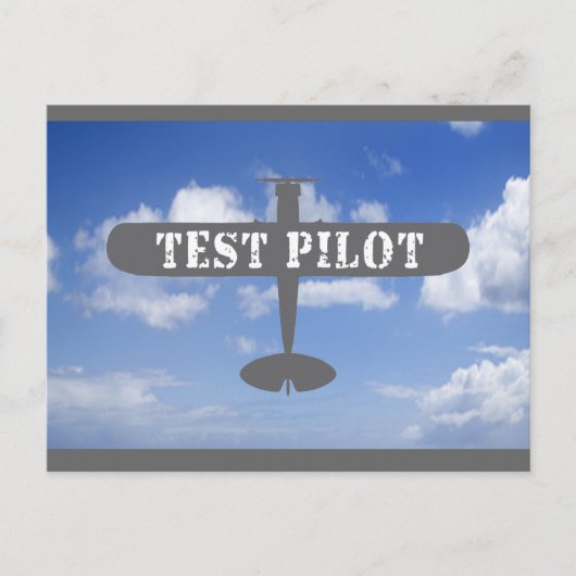 Flugzeug- und Testpilot Postkarte (Vorderseite)