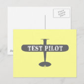 Flugzeug- und Testpilot Postkarte (Vorne/Hinten)