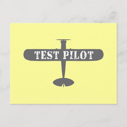 Flugzeug- und Testpilot Postkarte (Vorderseite)