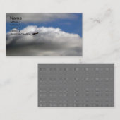 Flugzeug und Wolken Visitenkarte (Vorne/Hinten)