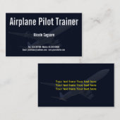 Flugzeug-Versuchstrainer Visitenkarte (Vorne/Hinten)