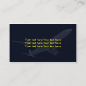 Flugzeug-Versuchstrainer Visitenkarte (Rückseite)