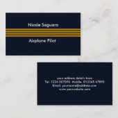 Flugzeug-Versuchstrainer Visitenkarte (Vorne/Hinten)