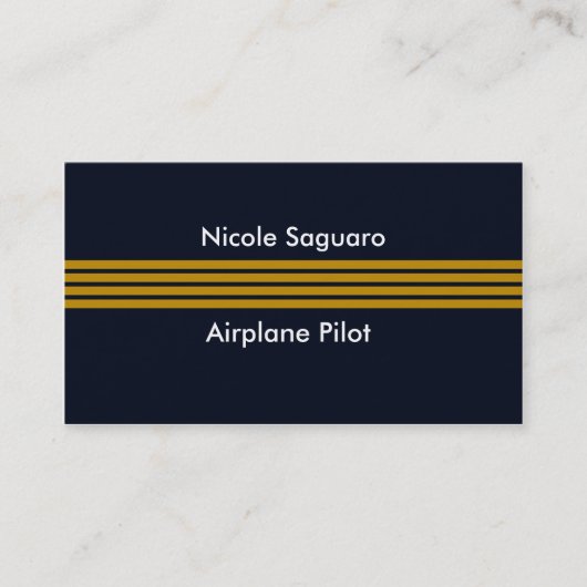 Flugzeug-Versuchstrainer Visitenkarte (Vorderseite)