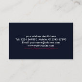 Flugzeug-Versuchstrainer Visitenkarte (Rückseite)